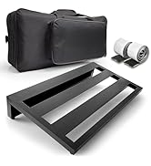 AxcessAbles Guitar Pedal Board 20" x 12" Lightweight 4lb Aluminum Pedalboard with Canvas Carry Ba...