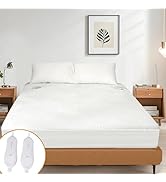 Heated Mattress Pad Queen Size, Dual Control Electric Mattress Pad Queen, 60" x 80", Fast Heating...