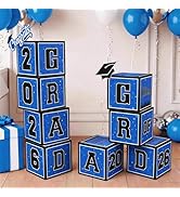 2026 Graduation Decorations, 4Pcs Graduation Boxes, So Proud of You and Class of 2026 Balloon Box...