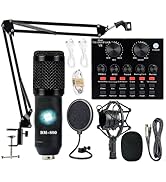 Podcast Equipment Bundle, BM-800 Condenser with Voice Changer, Recording Studio Package - Podcast...