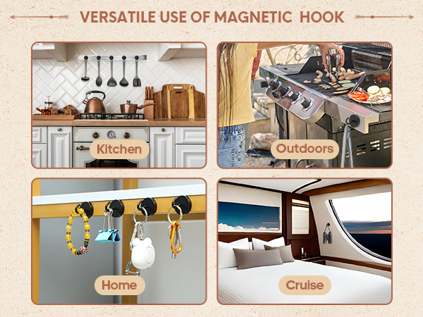 Versatile uses of Neosmuk black magnetic hooks
