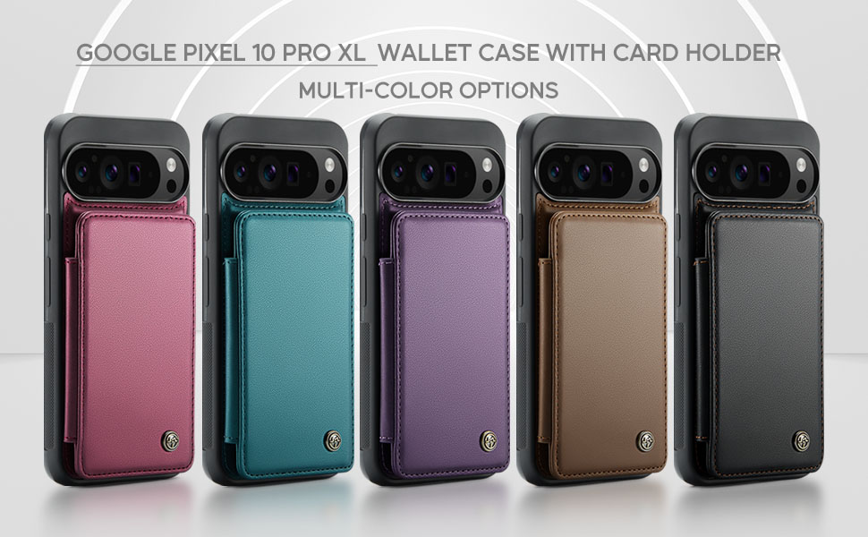 Google Pixel 10 Pro XL Wallet Case for Women Men RFID Blocking Card Holder Shockproof Phone Cover