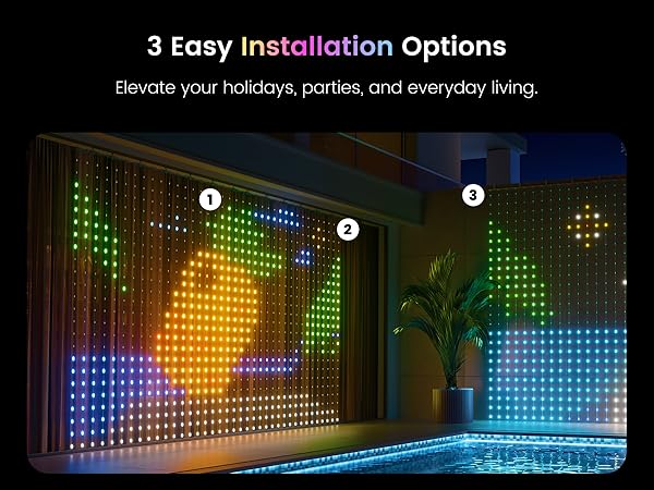 Smart Curtain Light for Christmas/Halloween/New Year