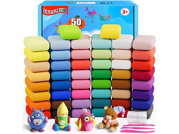 Modeling Clay - 50 Colors Air Dry Clay, DIY Molding Magic Clay for Slime add ins &amp;amp; Slime Supplies