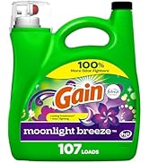 Gain Liquid Laundry Washing Detergent, Moonlight Breeze Scent 154 fl oz, 107 Loads, Lasting Fresh...