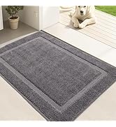 Oiilores Door Mat Indoor Entrance, Dirt Trapper Entryway Rug with Non-Slip Rubber Backing, Washab...