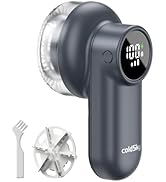 coldSky Rechargeable Fabric Shaver, Lint Shaver with Digital Display, Sweater Shaver with 6-Leaf ...