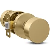 Mega Handles Passage I Gold Door Knob for Hallway, Closet and Bathroom I Reversible Heavy Duty De...