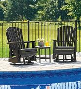 Ashley Furniture Hyland Wave Outdoor Swivel Glider Chair, 74 Lbs Frame with Durable Weather Resis...