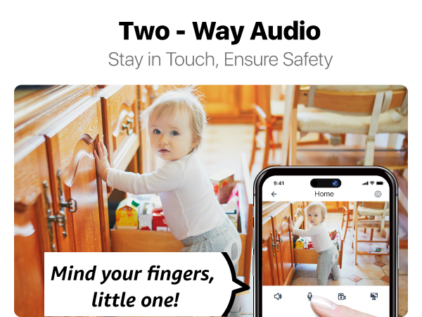 FS3 2K Ultra HD Pan Tilt Indoor WiFi Security Camera-phone_2 Way Audio