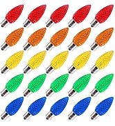 50 Pack C9 Led Replacement Christmas Light Bulb, C9 Shatterproof Led Bulb for Christmas String Li...