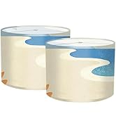 Nuxovilar Lamp Shades Set of 2, Polyester 13x9.8 Inches - Lamp Shades for Floor Lamps, Coastal Tr...