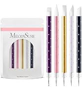 MelodySusie 5Pcs Nail Art Sculpture Pen with Dual Acrylic Nail Dotting Pen Brushes for Resin Nail...
