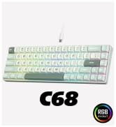 RK ROYAL KLUDGE C68 Hall Effect Mechanical Gaming Keyboard, 65% HE Magnetic Switch Wired RGB Keyb...