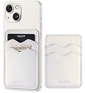 VULKIT Stick on Card Holder Compatible for iphone Leather Cell Phone Wallet Credit Card Case Stro...