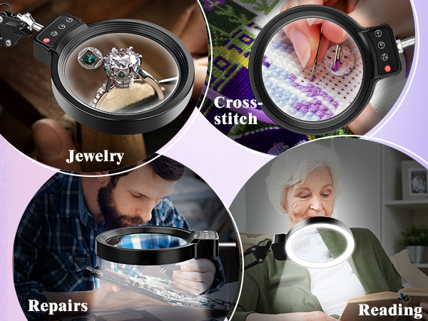 Magnifying Glass with Light and stand