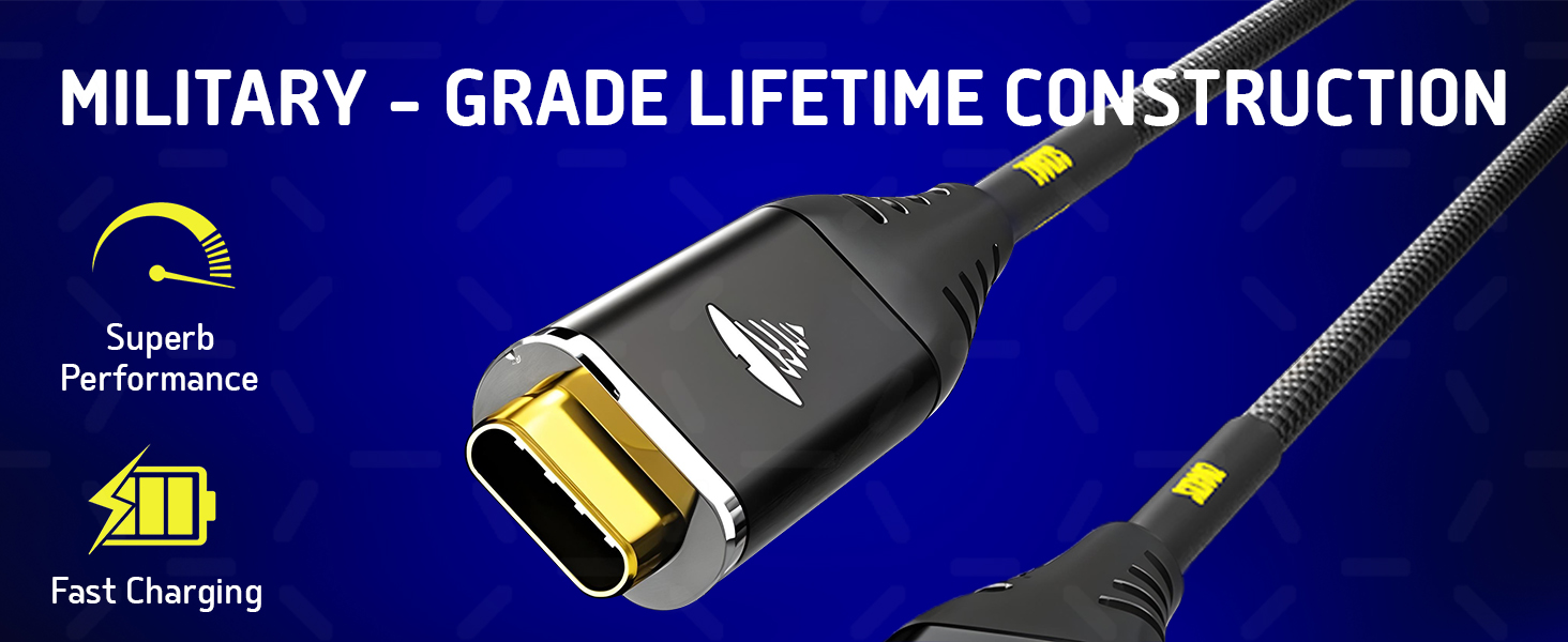 SKROOZ cables are military grade lifetime construction for superb performance and fast charging