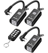 DEWENWILS Outdoor Remote Control Outlet, 15A Wireless Remote Control Switch, 100FT Control Range ...