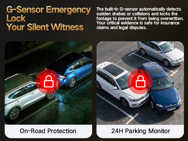 4K Dash Cam Front and Rear Inside, 3-Channel Cars Camera Dash