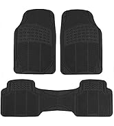 BDK ProLiner Floor Mats for Cars Trucks SUV, 3-Piece All-Weather Car Mats with Universal Fit Desi...