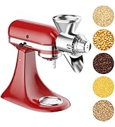 Grain Mill Attachment for Kitchenaid Stand Mixer, Flour Mill for Kitchenaid, Fit for Non-Oily Dry...
