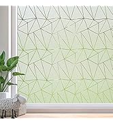 Coavas Frosted Glass Window Privacy Film, Static Cling Decorative Covering for Bathroom Bedroom D...