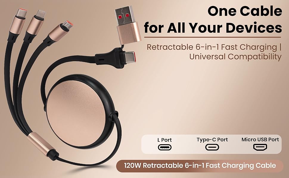 100w retractable usb c charger; 3 cord charger; 3 cord charger cable; 3 in 2 charging cable