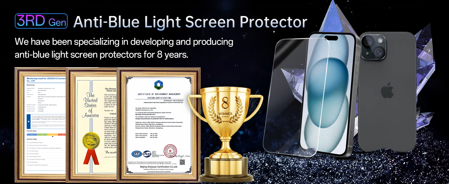 iPhone 15 Anti Blue Light Screen Protector 01