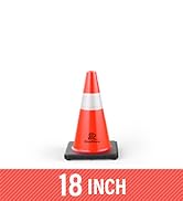 Traffic Cones 18 Inch with Black Base