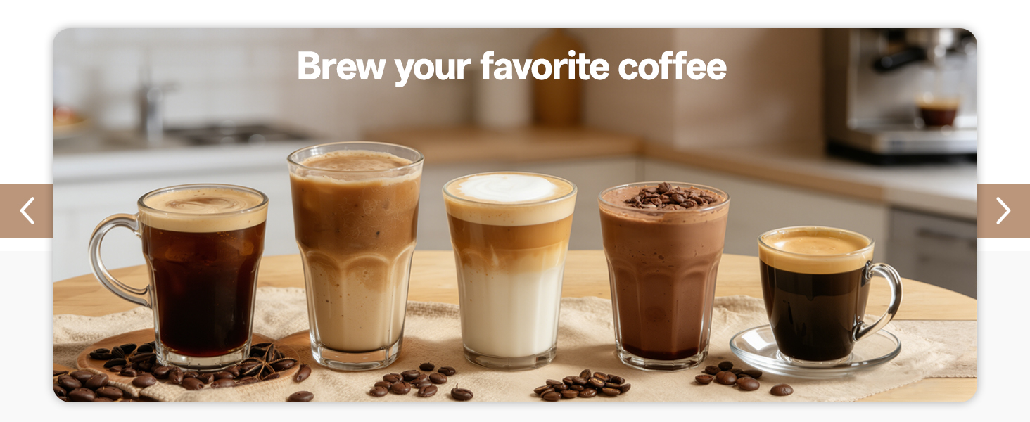 20Bar Espresso Machine Compact Espresso Maker with Milk Frother