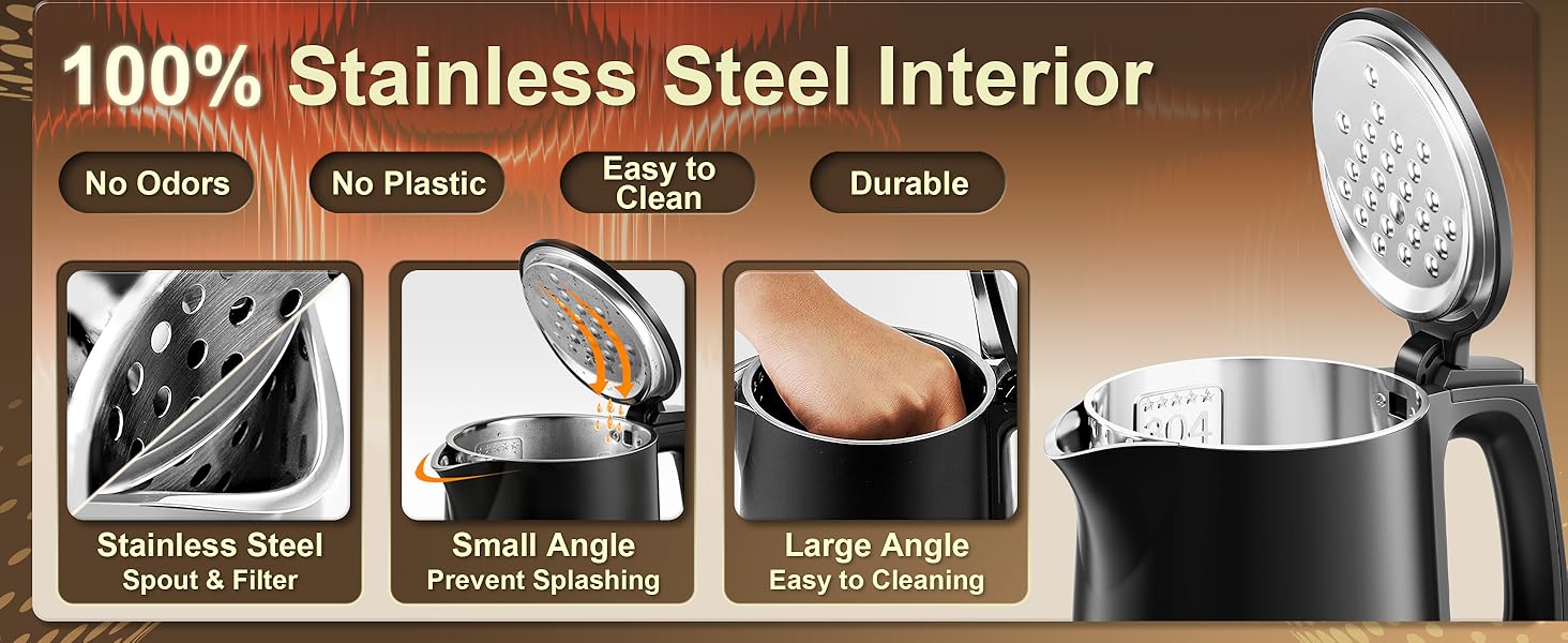 100% Stainless Steel interior