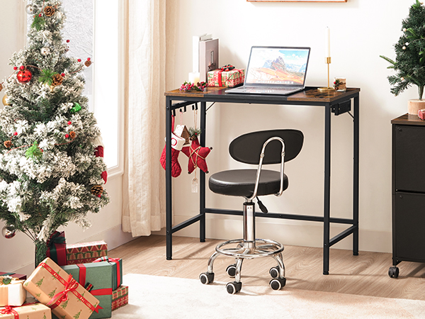 Computer Desk, Home Office Desk with Power Outlet