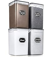 Extra Large Tall Airtight Food Storage Containers 6.5L/ 5.9QT, Wildone Plastic BPA Free Kitchen P...