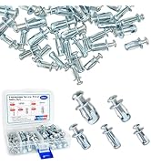 JUNYAOHSU 50pcs Petal Nuts, Expansion Screw Jack Nut, Carbon Steel Rustproof Corrosion-Resistant ...