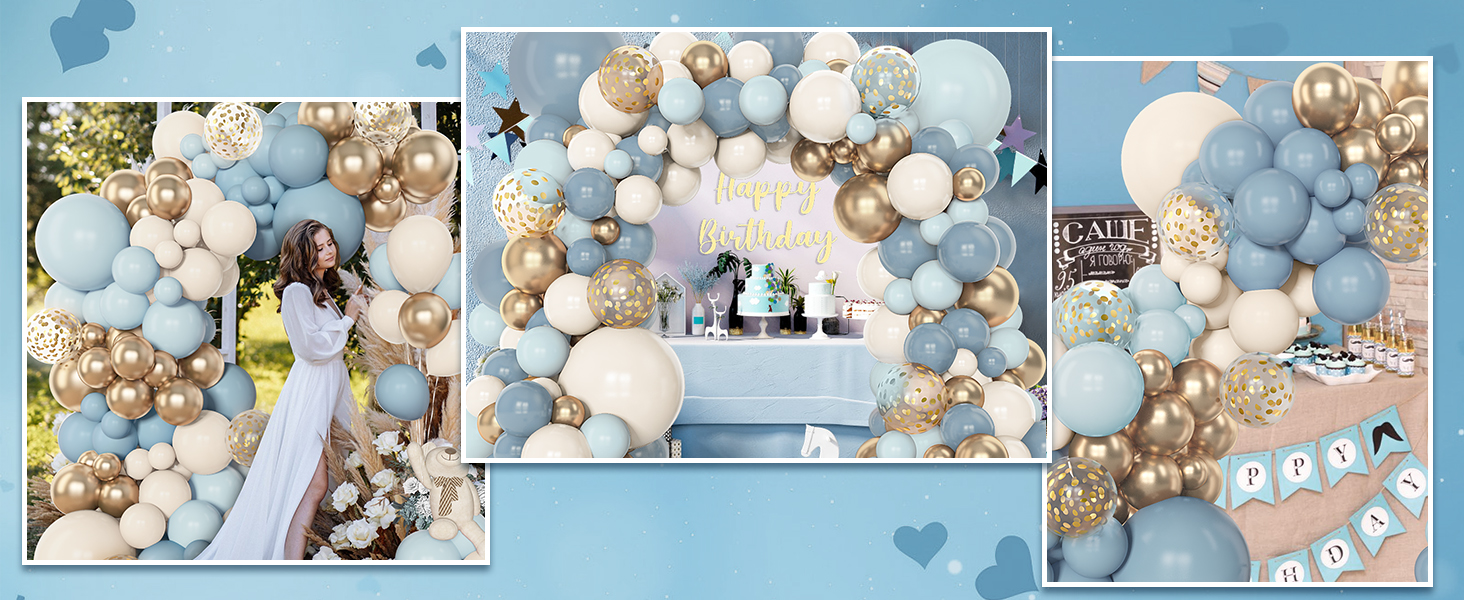  blue balloon arch