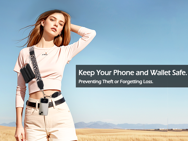 XANGNIER Clip and Go Strap for Phone with Wallet Crossbody