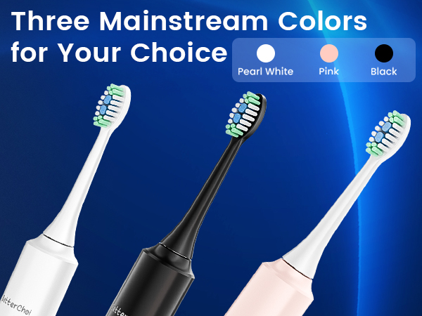 Black, White and Pink Toothbrush
