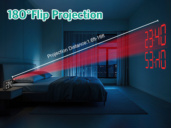 Projection Alarm Clock, Digital Alarm Clock