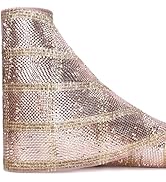Ribbli Rose Gold Metallic Mesh Ribbon Rose Gold Deluxe Foil and Glitter Strip Christmas Ribbon fo...