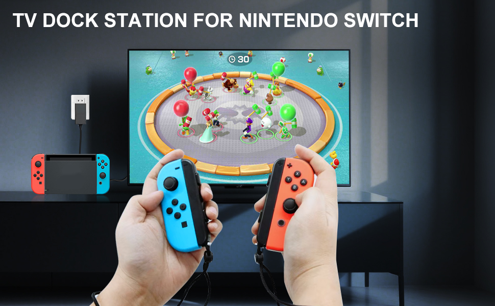 tv dock casting and fast charging dock station for nintendo switch