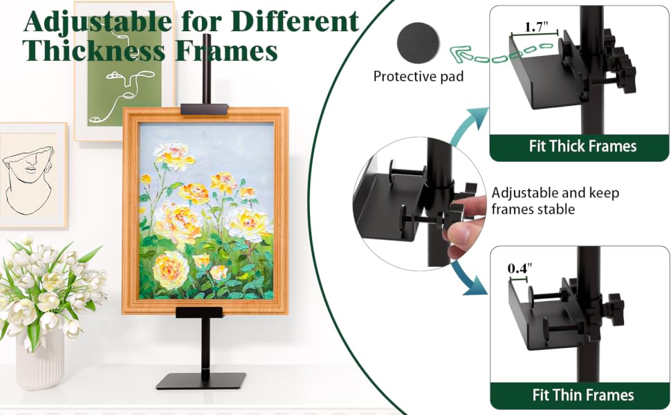 adjustbable for different thickness frames