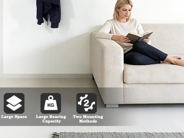 Alise Coat Hooks Wall Mount Hat and Coat Rack