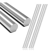 Lyrlidr 6 Pcs 304 Stainless Steel Round Rods - 1/2" Dia x 10" Length - Solid Metal Shafts for Ind...