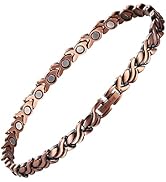 BioMag Copper Ankle Bracelet for women,99.99% Pure Copper Anklet with 3500 Gauss Magnets 10.2'' A...