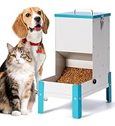 CBKKLHY Automatic Dog Feeder 10L Auto Cat Feeder with Stand Gravity Dog Food Dispenser with A Det...