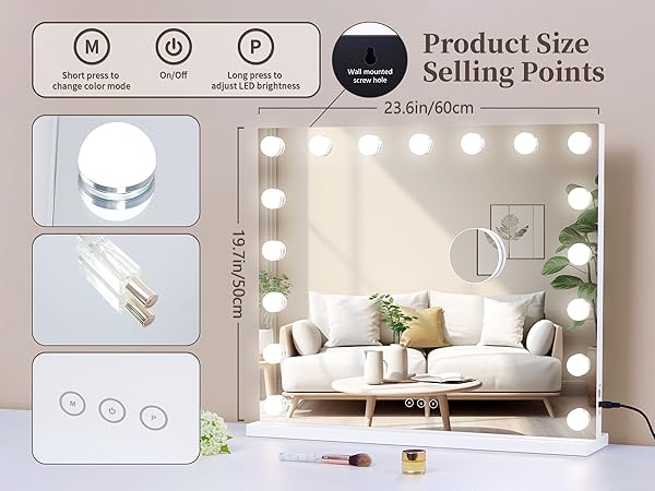 vanity mirror with lights