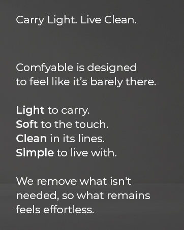 carry light. live clean.