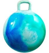 INPODAK Hopper Ball Bouncy Ball with Handle for Kids Hippity Hop Sit on Jumping Bouncer 18 Inch B...