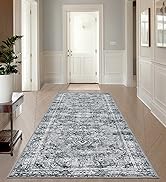 Joydeco Runner Rug 2x5 Non Slip Machine Washable Vintage Hallway Carpet Runner, Low Pile Lightwei...