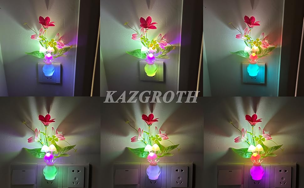 Kazgroth Plug-in Flower Night Light with Auto Sensor for Home Decoration